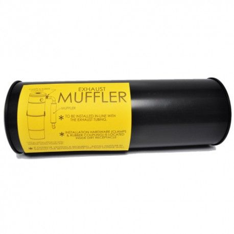 Silenziatore cilindrico nero in PVC per lato espulsione