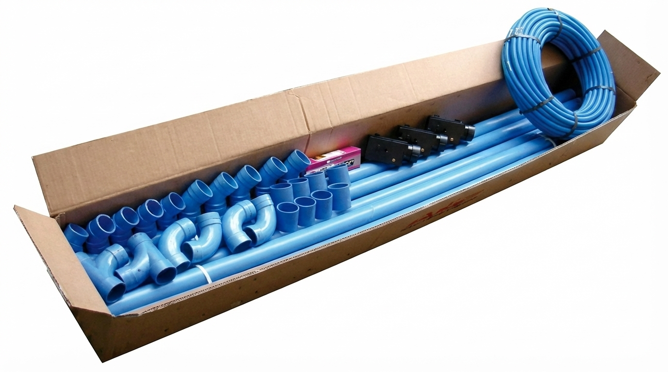 Kit Predisposizione Completo per Impianto Aspirapolvere Centralizzato